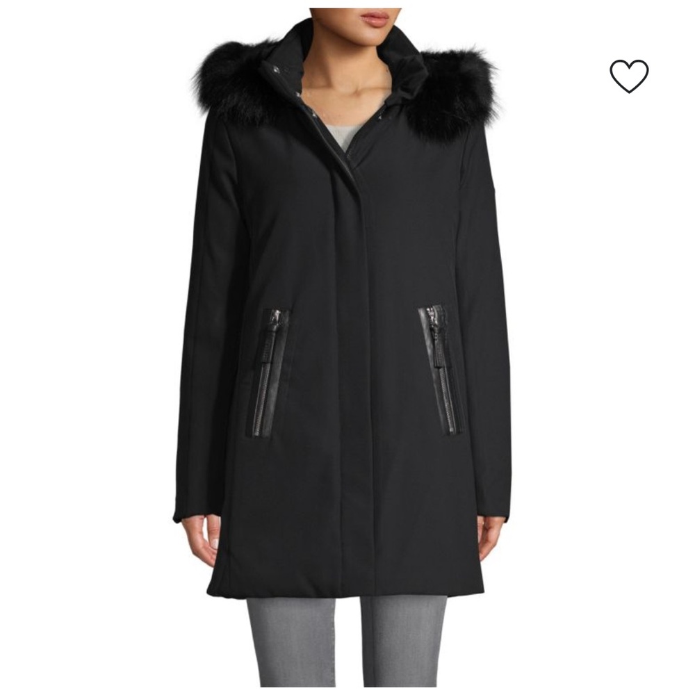 DEREK LAM 10 CROSBY Down Fill Fox Fur Coat NWOT